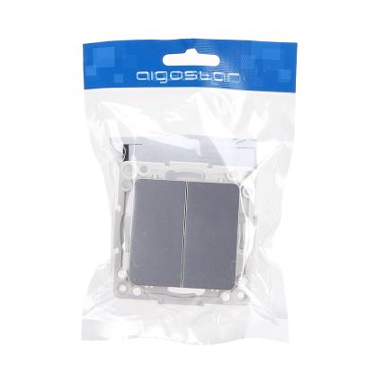 Aigostar - Frameless Double Switch No. 1, Silver