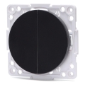 Aigostar - Frameless Double Switch No. 5, Black
