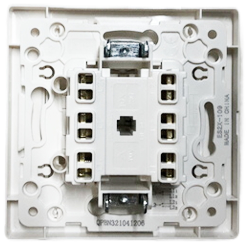 Aigostar - Frameless Double Switch No. 6+6, White