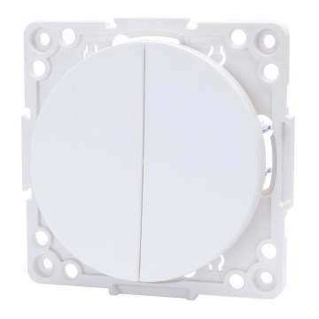 Aigostar - Frameless Double Switch No. 6+6, White