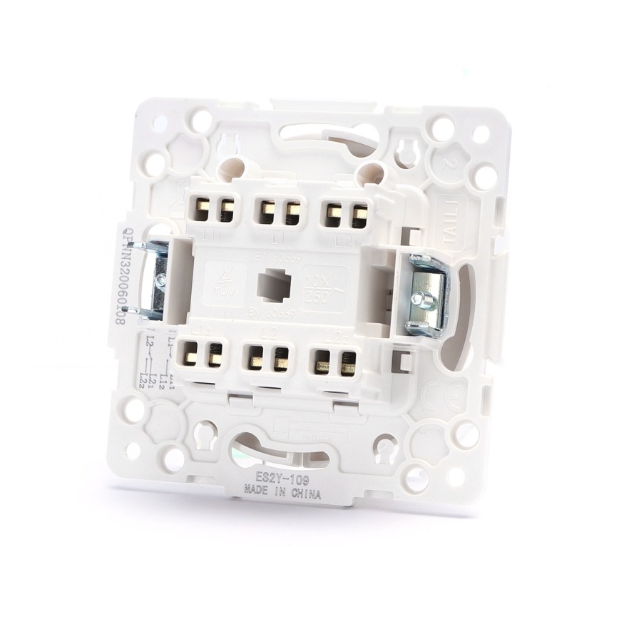 Aigostar - Frameless Double Switch No. 6+6, White