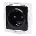 Aigostar - Frameless SCHUKO 250V Wall Socket Black