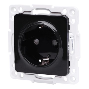Aigostar - Frameless SCHUKO 250V Wall Socket Black