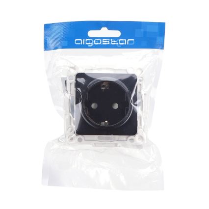 Aigostar - Frameless SCHUKO 250V Wall Socket Black