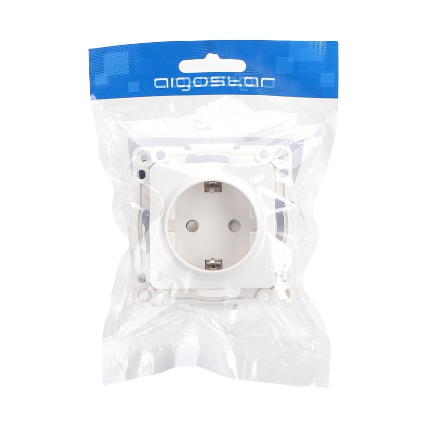 Aigostar - Frameless SCHUKO 250V Wall Socket White