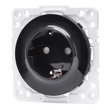 Aigostar - Frameless SCHUKO Wall Socket 250V/16A, Black