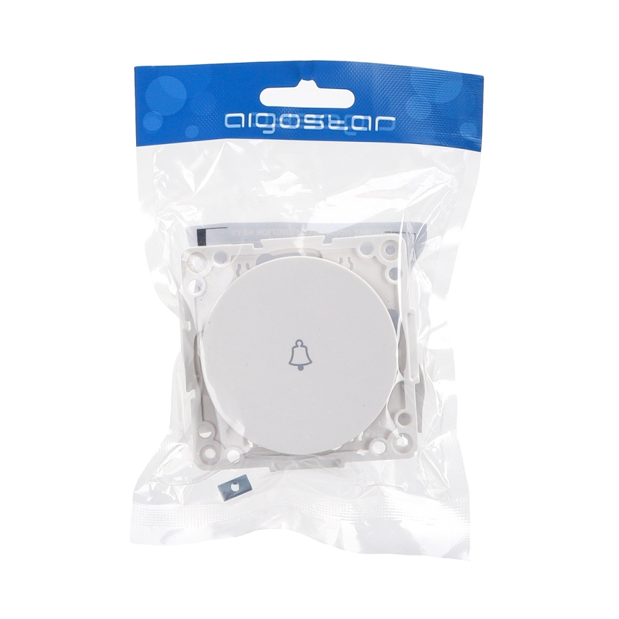 Aigostar - Frameless Single Bell Push, White