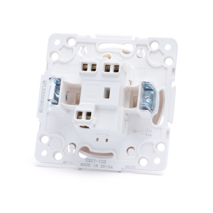 Aigostar - Frameless Single Switch No. 6, White