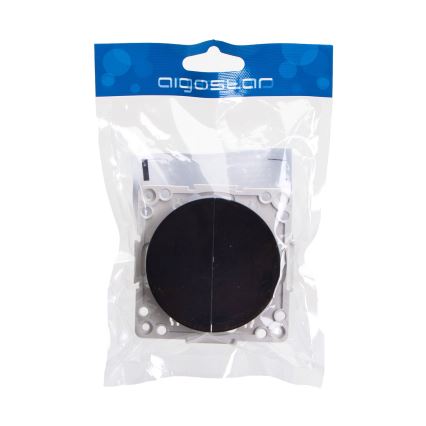 Aigostar - Frameless Two-Gang Switch No. 1, Black