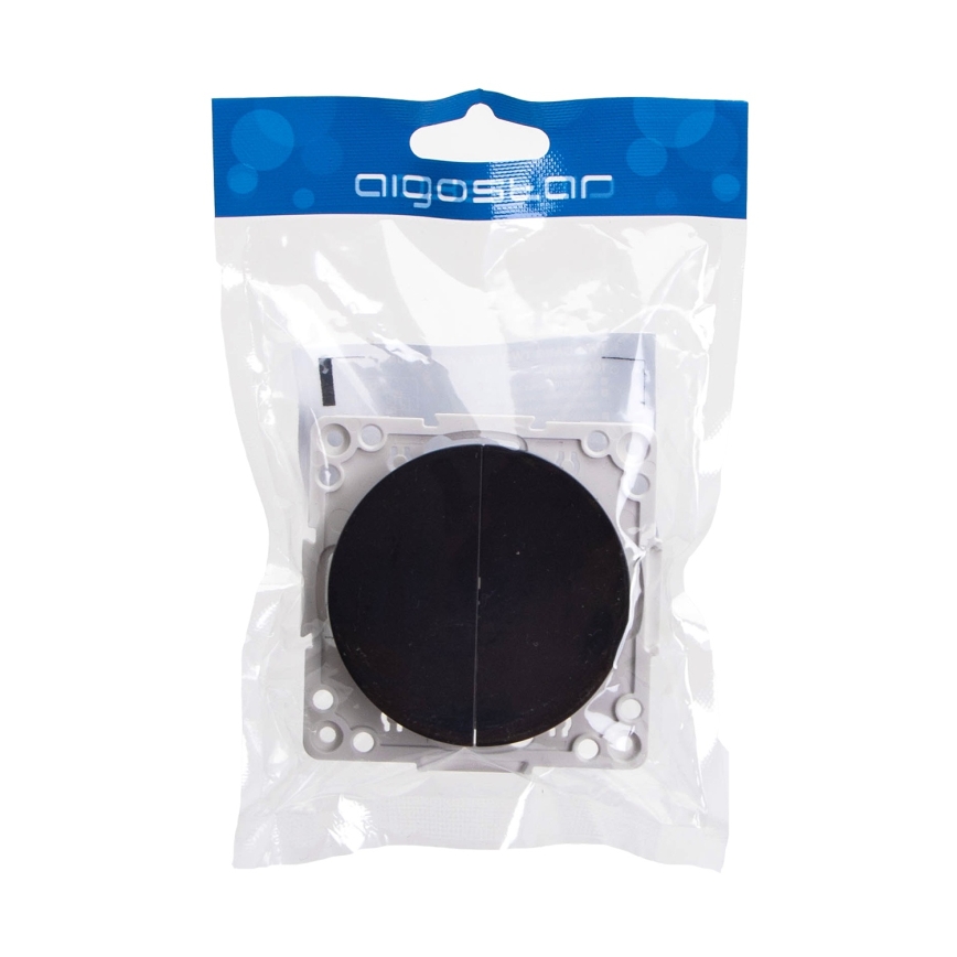 Aigostar - Frameless Two-Gang Switch No. 1, Black