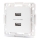Aigostar - Frameless USB power outlet, 2x USB-A, white
