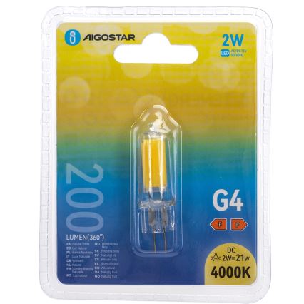 Aigostar G4 LED Bulb 2W 12V 4000K