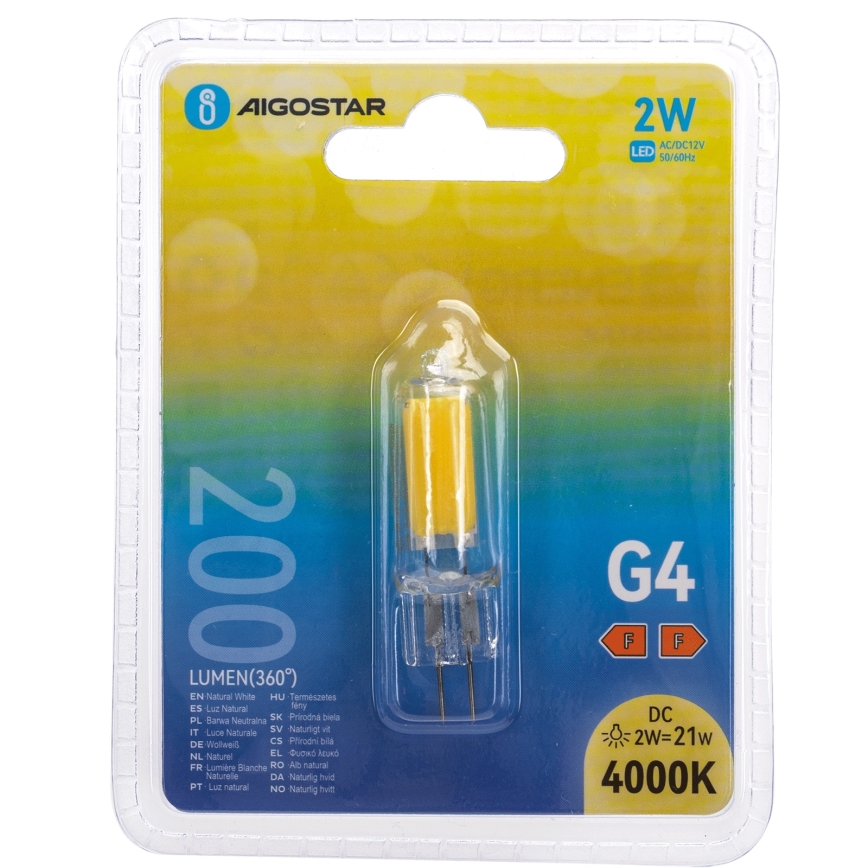 Aigostar G4 LED Bulb 2W 12V 4000K