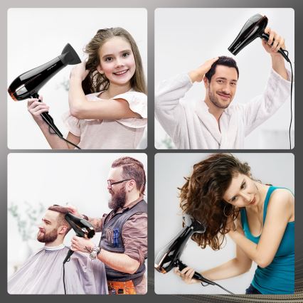 Aigostar - Hairdryer 2400W/230V black/copper