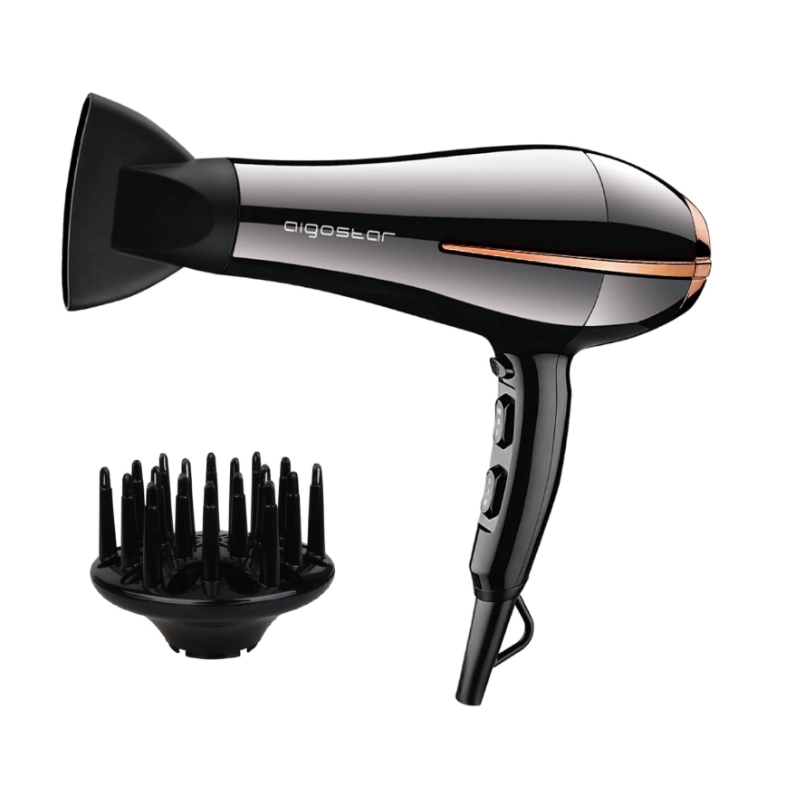 Aigostar - Hairdryer 2400W/230V black/copper
