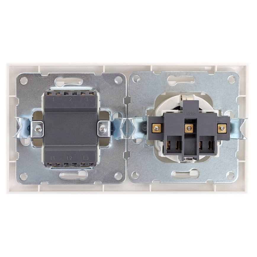 Aigostar - House switch with a socket 1x16A/250V