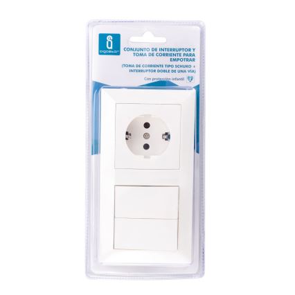 Aigostar - House switch with a socket 1x16A/250V