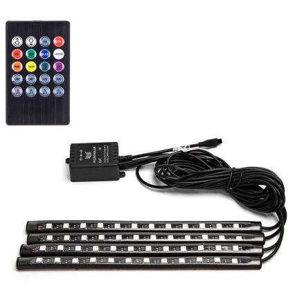 Aigostar - Dimmable RGB LED Car Strips LED/4.5W/5V + Remote Control