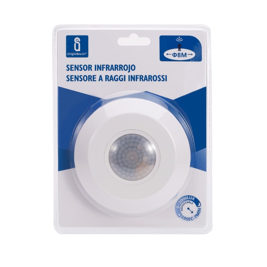 Aigostar - Infrared motion sensor 230V white