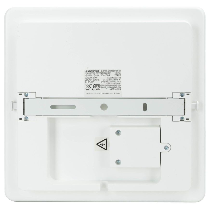 Aigostar - Dimmable LED Bathroom Ceiling Light LED/18W/230V 3000K-6500K IP54 + Remote Control