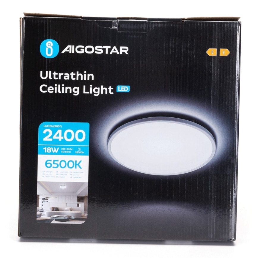 Aigostar - LED Bathroom ceiling light LED/18W/230V 6500K d. 30 cm IP44