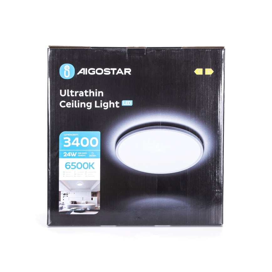 Aigostar - LED Bathroom ceiling light LED/24W/230V 6500K d. 40 cm IP44