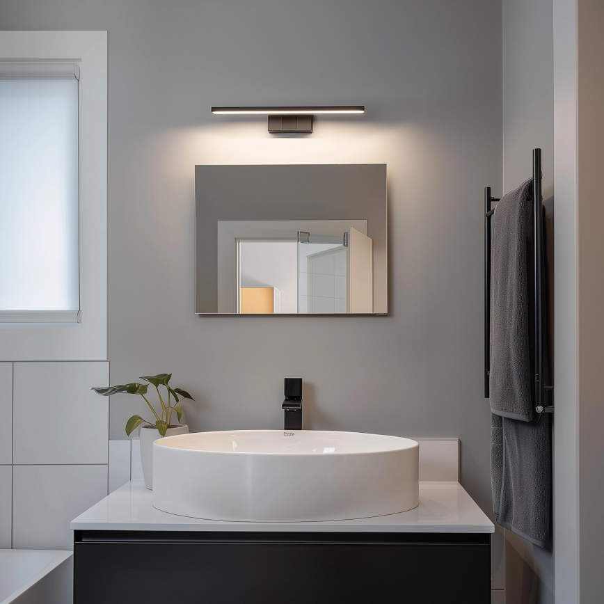 Aigostar - LED Bathroom Mirror Light LED/8W/230V 4000K 40 cm IP44 Black