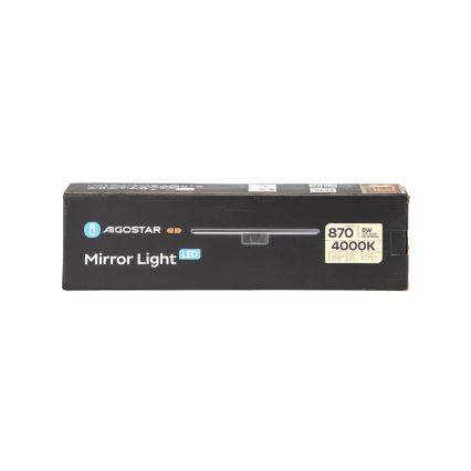 Aigostar - LED Bathroom mirror lighting LED/8W/230V 4000K 40 cm IP44 black