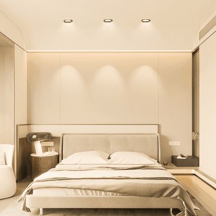 Aigostar - LED Bathroom recessed light LED/4,8W/230V 3000K black IP65