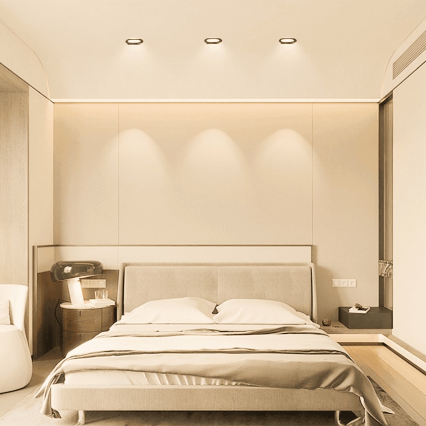 Aigostar - LED Bathroom recessed light LED/4,8W/230V 3000K black IP65
