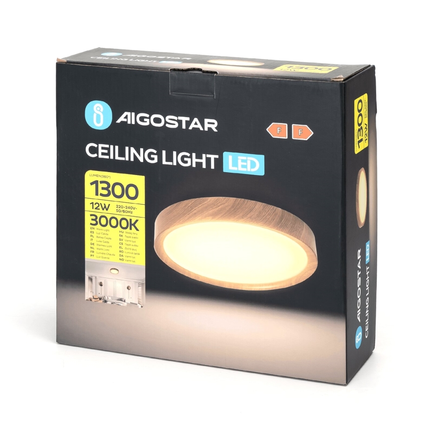 Aigostar - LED Ceiling light LED/12W/230V 3000K d. 26,3 cm