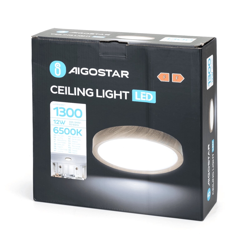 Aigostar - LED Ceiling light LED/12W/230V 6500K d. 26,3 cm