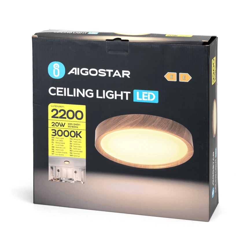 Aigostar - LED Ceiling light LED/20W/230V 3000K d. 33,7 cm
