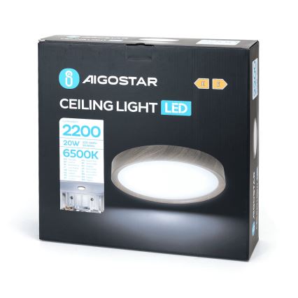 Aigostar - LED Ceiling light LED/20W/230V 6500K d. 33,7 cm