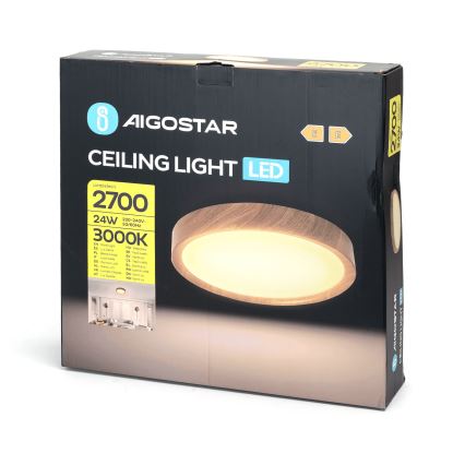 Aigostar - LED Ceiling light LED/24W/230V 3000K d. 38,3 cm