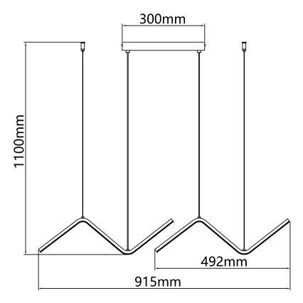 Aigostar - LED Chandelier on a string LED/23W/230V 2700K