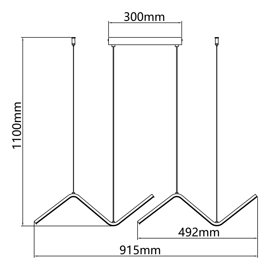 Aigostar - LED Chandelier on a string LED/23W/230V 2700K