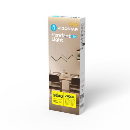 Aigostar - LED Chandelier on a string LED/23W/230V 2700K