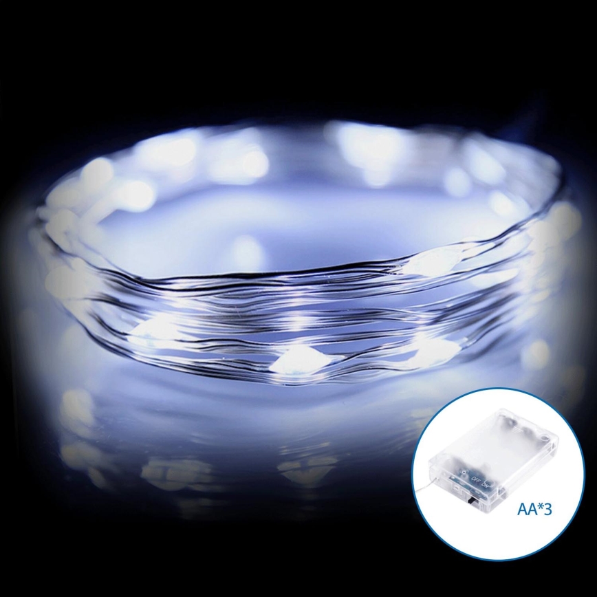 Aigostar - LED Christmas chain 20xLED/3xAA 2,3m cool white