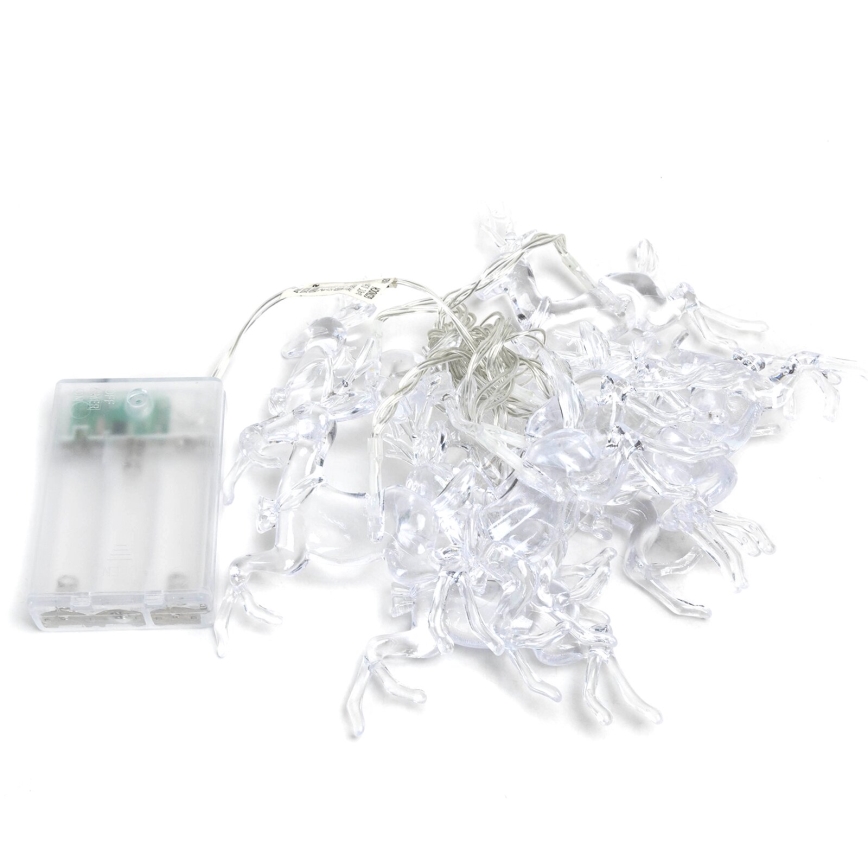 Aigostar - LED Christmas chain 20xLED/3xAA 3,3m reindeers