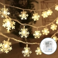 Aigostar - LED Christmas chain 20xLED/3xAA 3,3m snowflakes