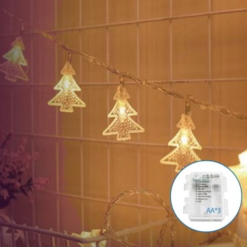 Aigostar - LED Christmas chain 20xLED/3xAA 3,3m trees