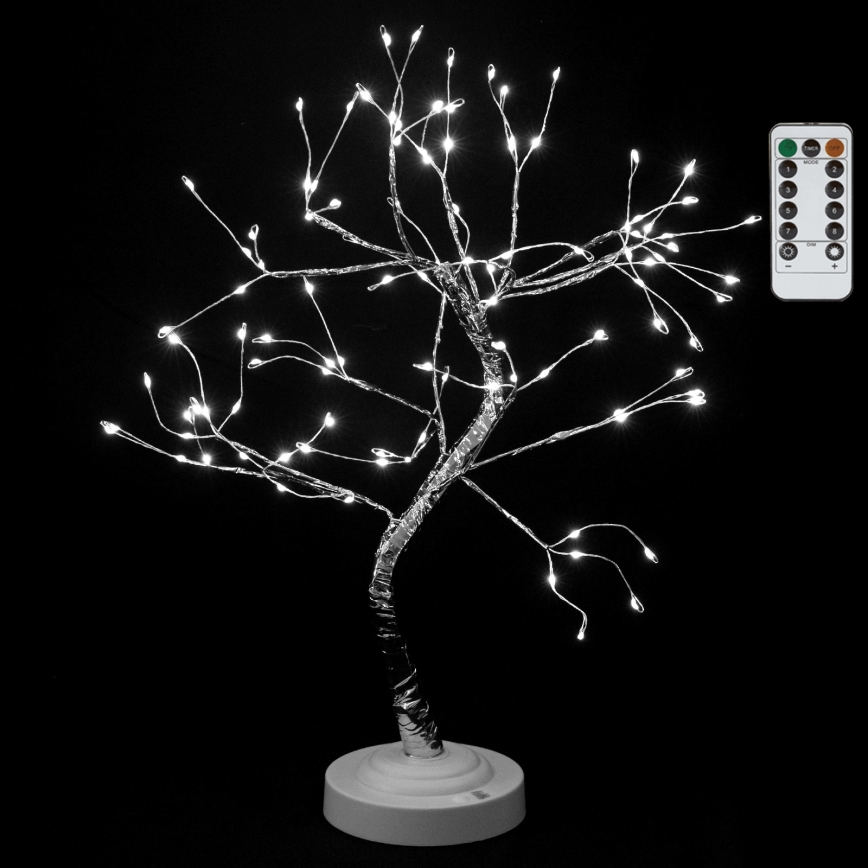 Aigostar - LED Christmas decoration 108xLED/3xAA/8 functions 45 cm cool white