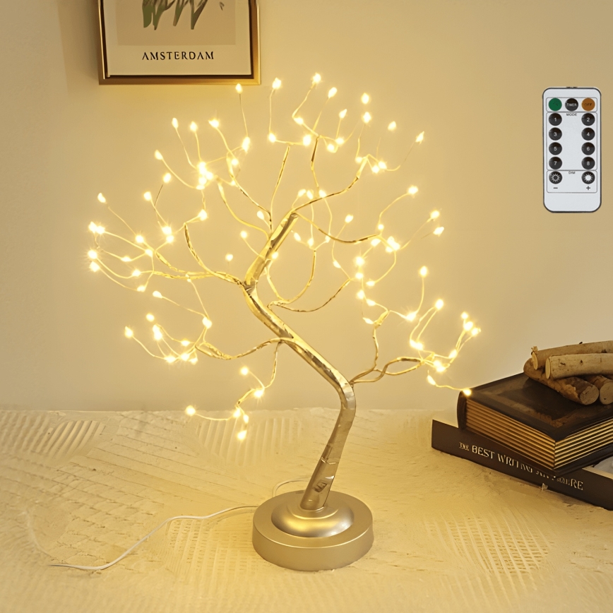 Aigostar - LED Christmas decoration 108xLED/3xAA/8 functions 45cm warm white