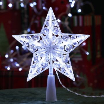 Aigostar - LED Christmas Decoration 16xLED/3xAA Cool White Star