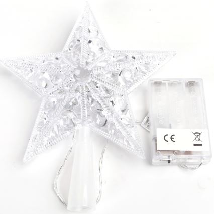 Aigostar - LED Christmas Decoration 16xLED/3xAA Cool White Star