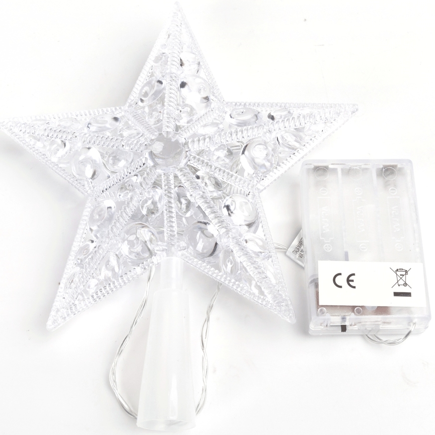 Aigostar - LED Christmas Decoration 16xLED/3xAA Cool White Star