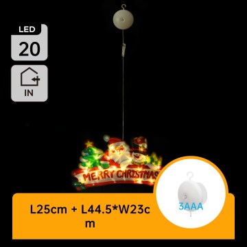 Aigostar - LED Christmas Decoration 20xLED/3xAAA Merry Christmas 23 cm