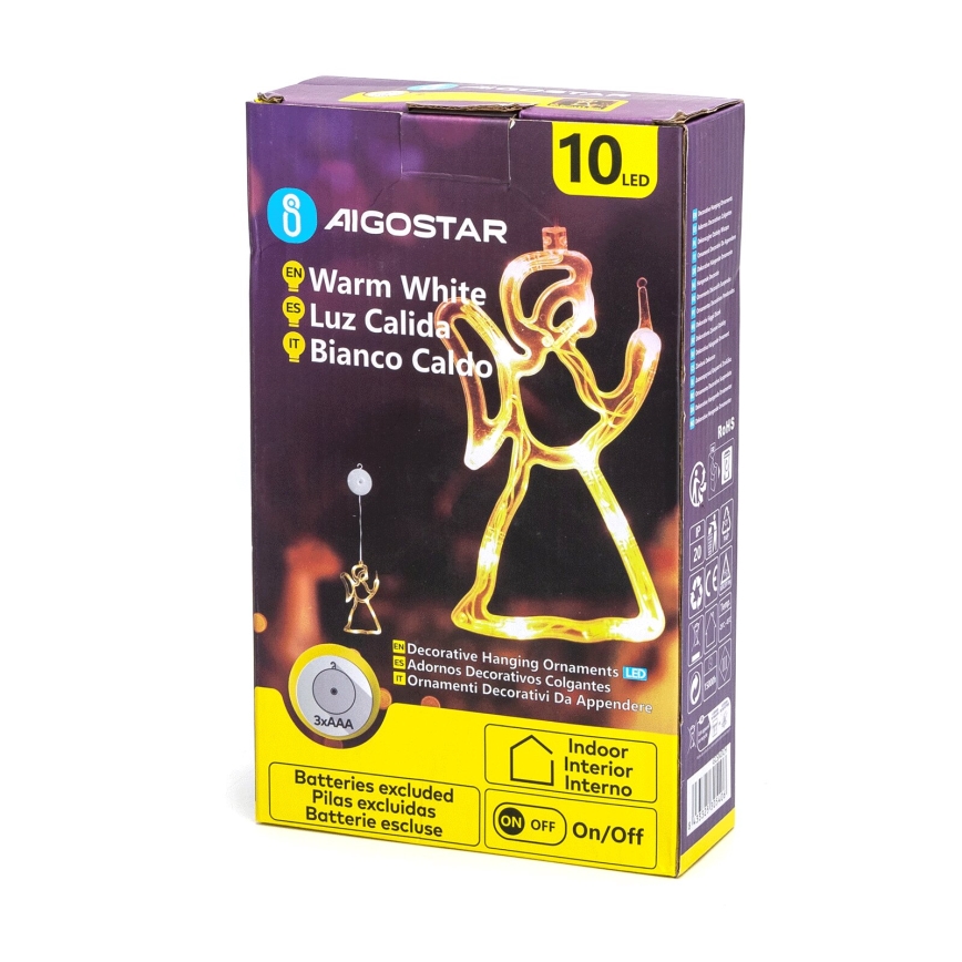 Aigostar - LED Christmas decoration LED/3xAAA angel 21cm