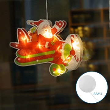 Aigostar - LED Christmas decoration LED/3xAAA Christmas airplane 17cm